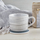 Hidden Message Take Time To Coast Cozy Mug | Hand Painted Coffee Tea Stoneware Cup | 15oz.