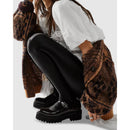 High Heel Jungle Liquid Mercury Tights in Tan or Black [Sizes SM-ML]