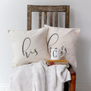 His and Hers Pillow Covers, 2-Pack