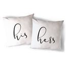 His and Hers Pillow Covers, 2-Pack