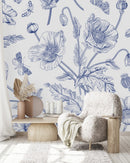 Blue Poppies Wallpaper
