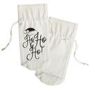 Ho Ho Ho Christmas Cotton Canvas Wine Bag
