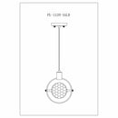 Hollywood Circle 1 Light Pendant // Gold