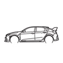 Civic Type-R FK8 Classic Metal Car Wall Art - NC0902