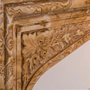 Honey Onyx Translucent Natural Stone Fireplace Surround Hand-Carved French Villa 57x52