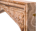 Honey Onyx Translucent Natural Stone Fireplace Surround Hand-Carved French Villa 57x52