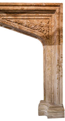 Honey Onyx Translucent Natural Stone Fireplace Surround Hand-Carved French Villa 57x52