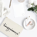 Honeymoonin' Cotton Canvas Cosmetic Bag