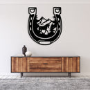 Horseshoe Metal Wall Art – Western Lucky Cowboy Ranch Home Decor