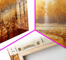 Fall Centerpiece Landscape Painting Canvas Print, Autumn Decor, Fall Centerpiece, Fall Home Decor, Fall Wall Decor, Fall Home Decor