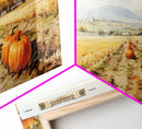 Pumpkin Decor, Fall Decor, Nature Wall Art, Canvas Print, Wall Hanging, Panoramic Art, Farmhouse Wall Art, Unique Wall Decor, Entryway Print