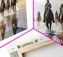 Cowboy Art Print, Western Wall Art, Horse Wall Art, Canvas Print, Wall Hanging, Panoramic Art, Ranch Decor, Western Art, College Dorm Decor