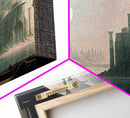 Two Moon Alien World, Dune Inspired Art, Framed Canvas Print, Scifi Art