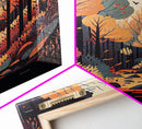 A Beautiful autumn scene, fall in the forest, fine art poster print