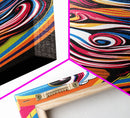 Pop Art Ice Cream, Psychedelic Ice cream cone, framed canvas print, large wall art, wall decoration