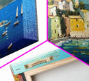 Positano Canvas Print Art, Framed Art, Amalfi Coast, Seascape Painting, Impressionist Art, Living Room Decor, Large Wall Art, Gift Ideas