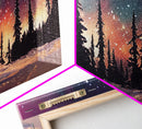 Snowfall in the forest, canvas print, winter wall art