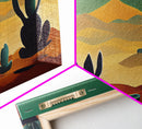 Pueblo style wall art, Arizona and Desert Cactus, canvas print