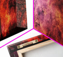 Forest Fire Canvas Art,  Fire Canvas Art,  Large Canvas Print, Woods On Fire Art Print, Purple Forest Art, Panoramic, Wall Art, Canvas Print