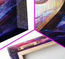 Heavenly Harp Among The Stars, Harp Art, Harp Print, Framed Canvas Art, Harp Wall Decor, Music Gift