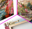 Summer Art, Desert Landscape Wall Art, Mountains Wall Print, Palm Trees Art, Panoramic Art, Wall Art, Canvas Art, Landscape Art, Office Art