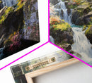 Waterfall Art, Framed Canvas Print, Modern Art Painting, Minimalist Wall Art, Waterfalls, Waterfall Painting, Waterfall Prints, Original Art