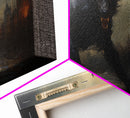 The Werewolf, Halloween Art Print, Framed Canvas Art, Halloween Poster Print, Victorian Dark Academia Oil Painting
