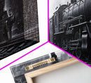 Steam Train Wall Art Framed Canvas Print, Framed Art, Train Decor, Conductor Art, Train Art, Train Gifts