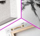 Palm Tree Wall Art, Tropical Art, Minimalist Art, Canvas Print, Wall Hanging, Portrait Art, Black And White Art, Living Room Wall Art