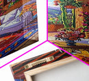 Cozy Southwestern Kitchen Framed Canvas Print Colorful Mexican Style Best Gift Home Decor Wall Art Bright Above Sofa Art