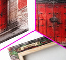 Change1 Mexican Wall Art, Framed Canvas Print, Old Town Mexico Architecture Wall Art, Framed Art