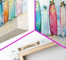 Christmas beach art, tropical Christmas decor, canvas print, Christmas wall art, beach Christmas decor, holiday wall art