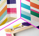 Pastel Chevrons Wall Art, Framed Canvas Print, Wood Framed Wall Art, Framed Wall Art, Gift Idea, Home Decor