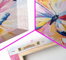 Pink Butterfly Oil Painting Print, Rustic Farmhouse, Boho Home Decor, Preppy Wall Art Dorm Room Wall Art Nursery Wall Art Home Decor