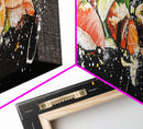 Sushi Wall Art - Framed Canvas Print - Kitchen Wall Art - Kitchen Decor - Original Painting - Restaurant Wall Art - Wabi Sabi Minimalist Art