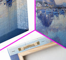 Panoramic Painting Print of Morro Bay California, Painting Morro Bay Framed Canvas Print, California Wall Art, Nautical Seascape Landscape Painting