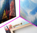 River Forest Landscape Wall Art on Canvas, Panoramic Smoky Mountains Canvas Wall Art, Framed or Unframed, Ready To Ship Horizontal Art