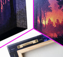 Dark Fantasy Forest Wall Art, Framed Canvas Print, Landscape Painting Print, Moody Home Decor, Landscape Wall Art, Living Room Decor