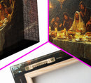 The Last Supper - Framed Canvas Print - Christian Wall Art - Chistmas Home Decor - Last Supper Oil Painting Print - Christian Home Decor