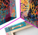 Pop Art Cheetah Painting Print, Wood Framed Art, Canvas Art, Cheetah Print, Cheetah Art, Preppy Decor, Girl's Room Art