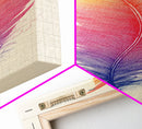 Funky Feather Painting Print - Framed Canvas - Home Decor - Tall Narrow Art - Feather Wall Art - Southwestern Decor