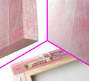 Delicate Bridal Veil Framed Canvas Print Feminine Pink Wall Art Wabi Sabi Minimalist Romantic Bedroom Artwork Unique Wedding Gift Idea