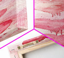 Watercolor Dripping Hearts Framed Canvas Print, Romantic Pink Abstract Art, Light Pink Wall Decor Valentine’s Day Gift Bedroom Art