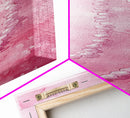 Elegant Pearl Necklace Canvas Print Whimsical Art Long Narrow Wall Art Pink Abstract Art Gift Idea Decorative Jewelry Painting Vertical
