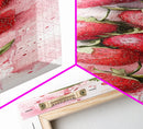 Vibrant Strawberry Art Framed Canvas Print Rustic Farmhouse Decor Fruit of the Spirit Wall Art Skinny Wall Art Kitchen Art Decor