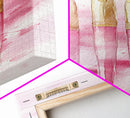 Pink Fountain Pens Canvas Print Whimsical Art Writer’s Gift Minimalist Art Living Room Decor Unique Office Wall Art Illustration
