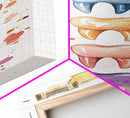 Artistic Dental Canvas Print Featuring Colorful Watercolor Teeth, Whimsical Dental Office Wall Art, Gift Idea for Dentists