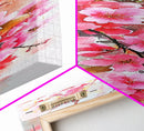 Canvas Print Pink Cherry Blossom Art, Japanese Inspired Wall Decor, Romantic Botanical Artwork, Gift Idea for Bedroom or Living Room