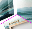 Misty River Landscape Canvas Print Smoky Mountain Art Coastal Wall Art Bedroom or Living Room Rustic Decor Panoramic Wall Piece