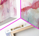 Pastel Umbrellas Canvas Print | Whimsical Watercolor Wall Art | Cottagecore Colorful Decor | Feminine Bedroom Artwork | Light Pink Wall Art